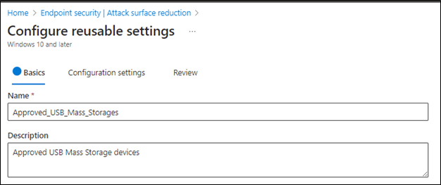 Reusable Settings