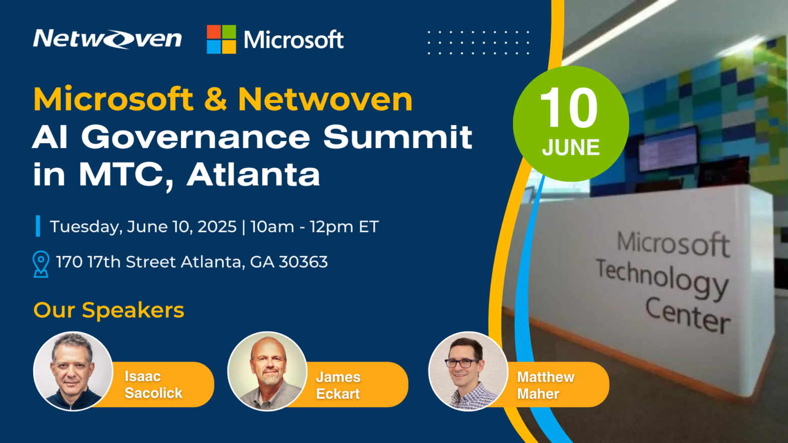 Microsoft & Netwoven AI Governance Summit in Microsoft Technology Center, Atlanta
