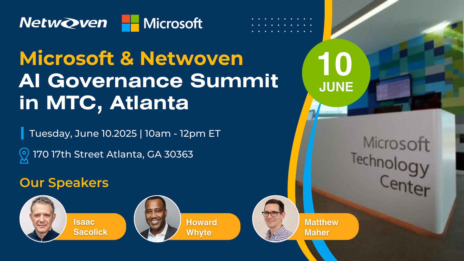 Microsoft & Netwoven AI Governance Summit in Microsoft Technology Center, Atlanta