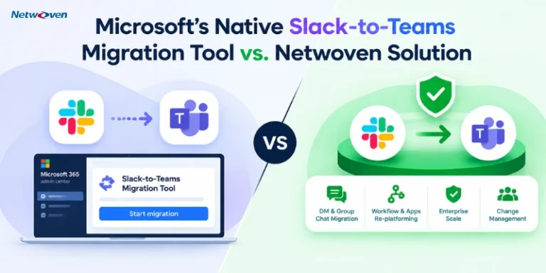 Microsoft’s own native Slack-to-Teams migration tool vs NW solution